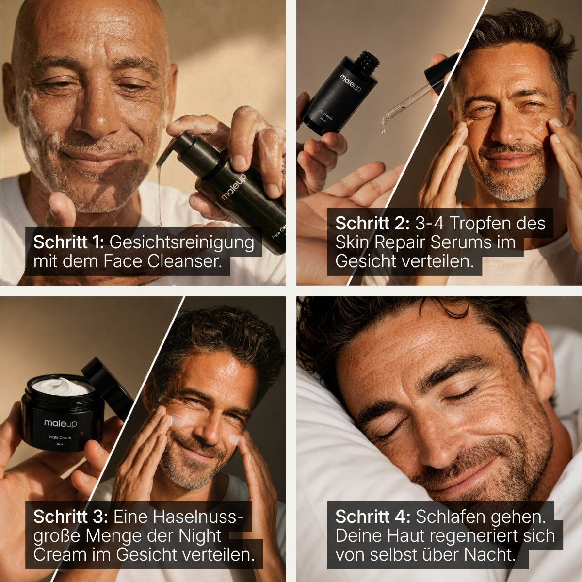 maleup Anti-Aging Abendroutine